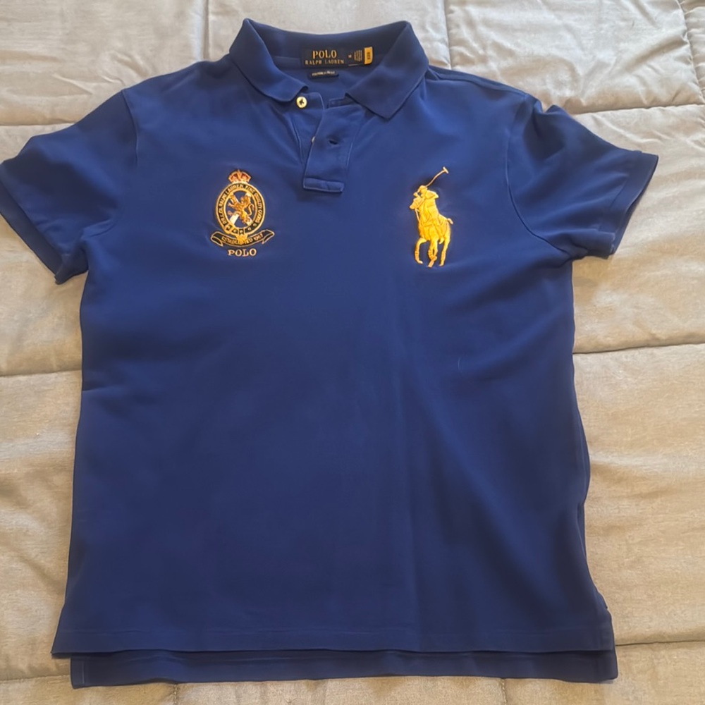 Polo by Ralph Lauren Blue Polo Shirt with Classic Collar and Embroidered Logo